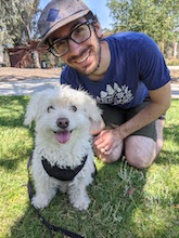 Cory with his dog